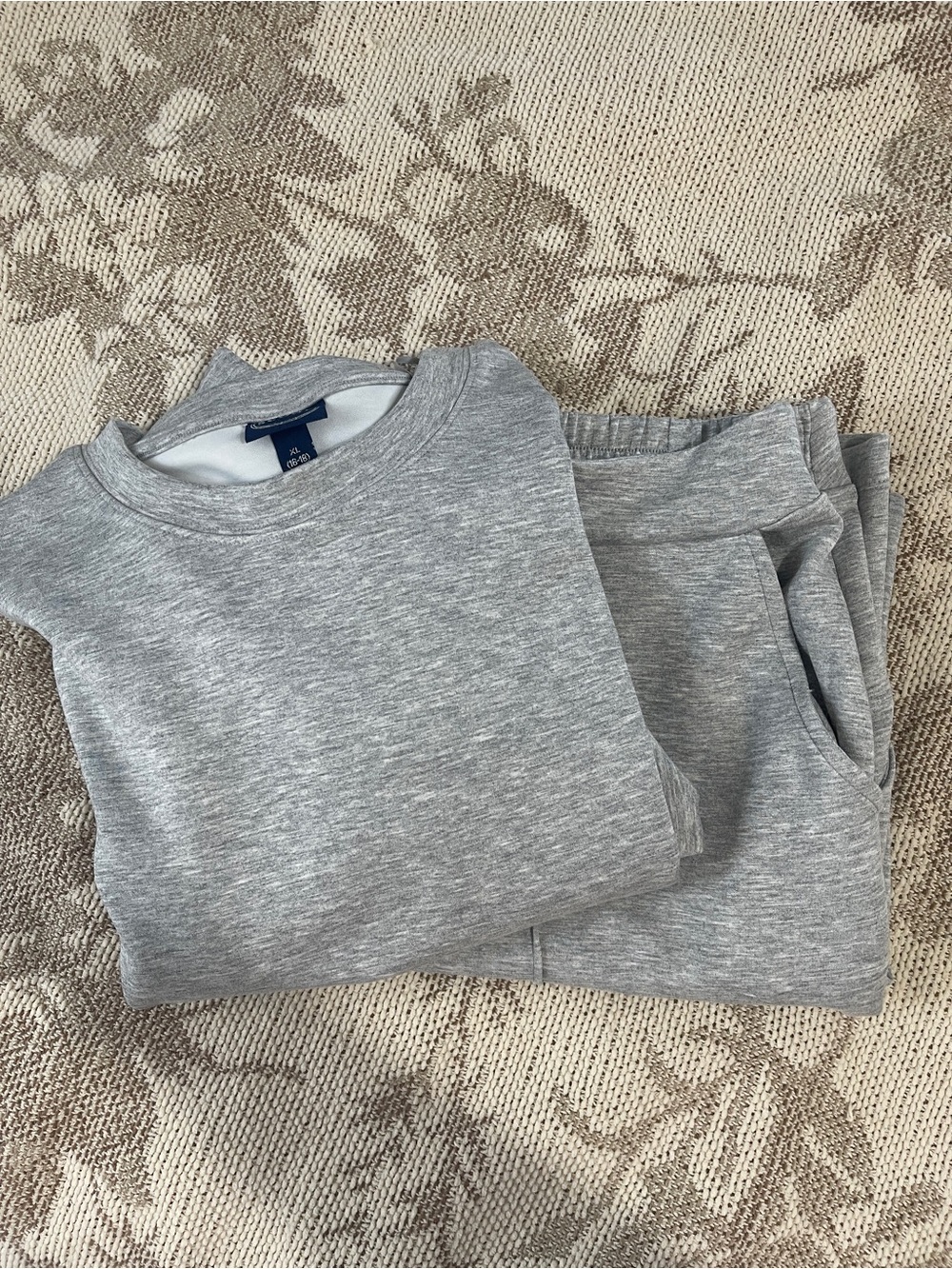 Scoop Heather Gray Wide Leg Scuba Active Leisure Lounge Set XL - Picture 4 of 5